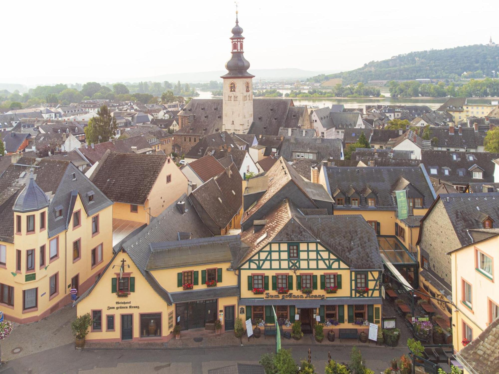 Weinhotel Des Riesling Zum Gruenen Kranz Ruedesheim am Rhein Exterior photo