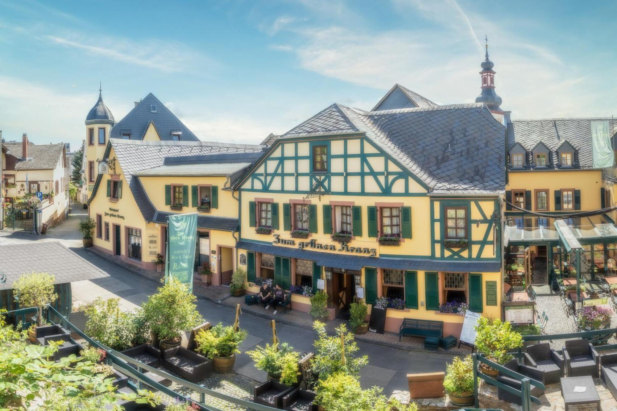 Weinhotel Des Riesling Zum Gruenen Kranz Ruedesheim am Rhein Exterior photo