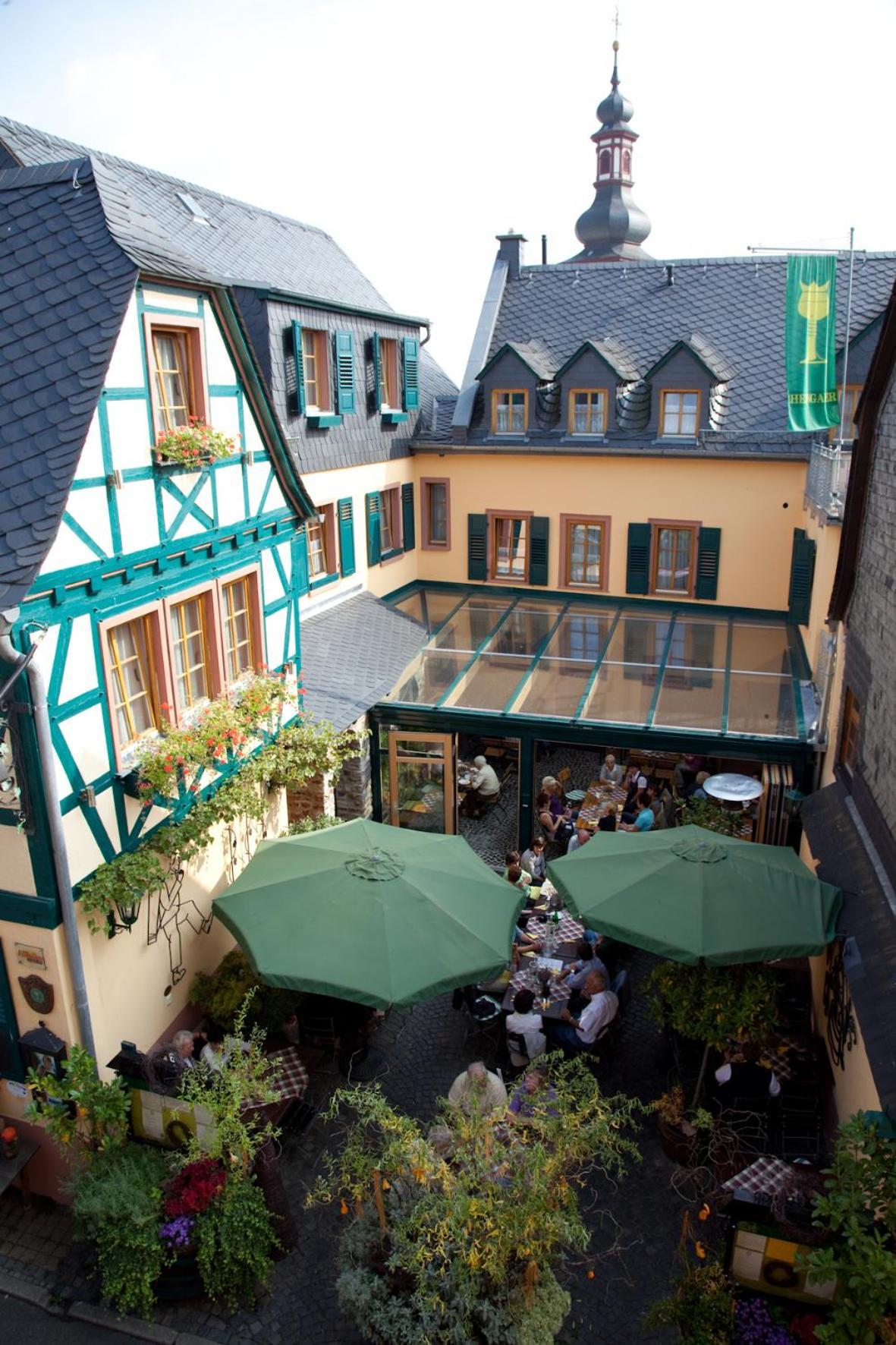 Weinhotel Des Riesling Zum Gruenen Kranz Ruedesheim am Rhein Exterior photo